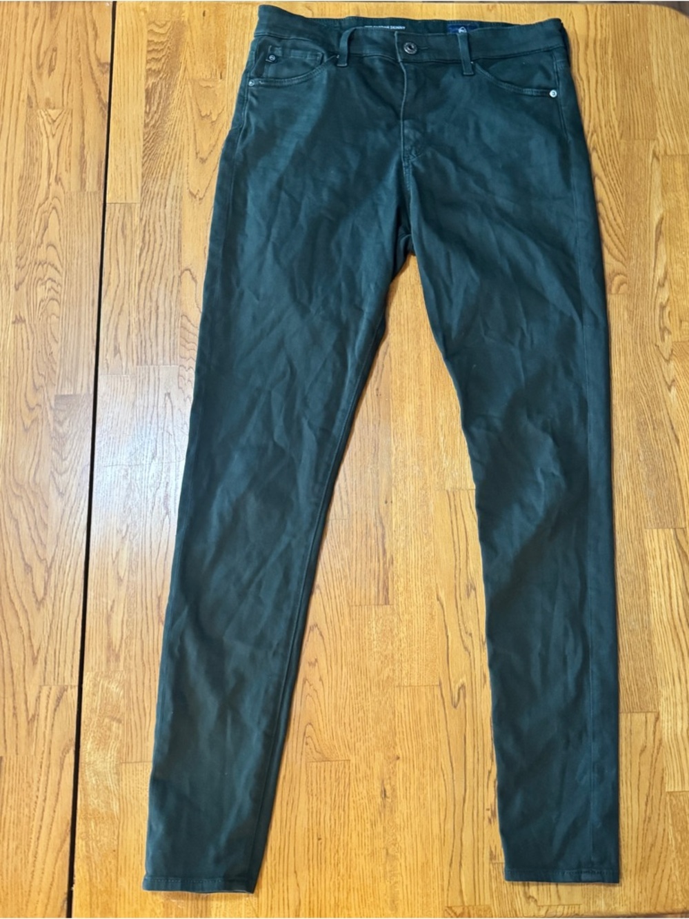 AG Adriano Goldschmied Green‎ Wash Stretch Skinny Jeans Size 28R